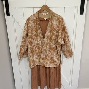 See you Monday nude color dress size large with jacket by Solitare size Med